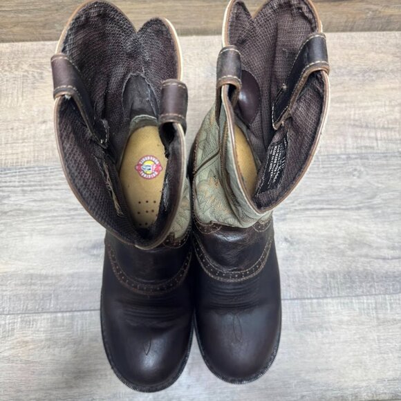 Justin Superintendent Brown Cowhide Leather Western Boot Men's Size 11 - Picture 2 of 7
